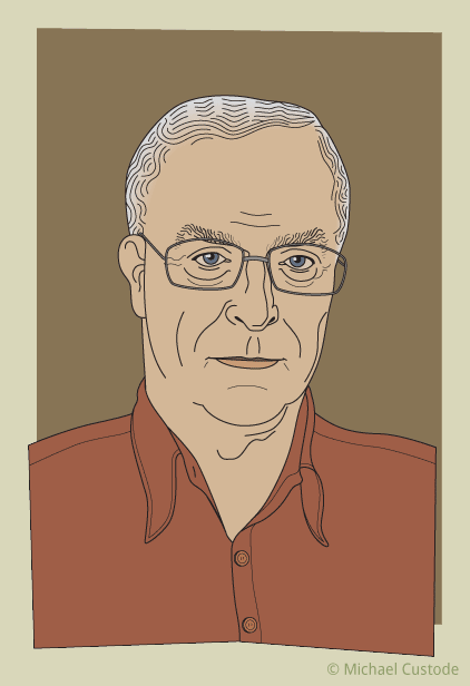 Digital illustration of the actor Michael Caine.