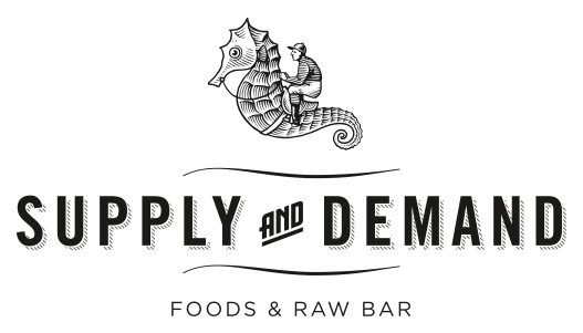 Logo for Supply and Demand restaurant.